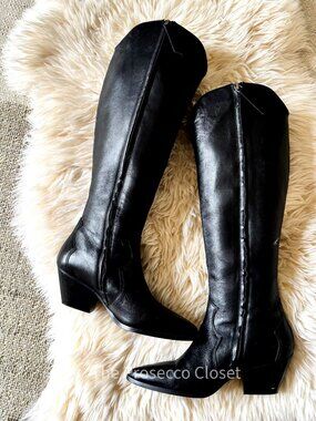 Journee Signature Women's Genuine Leather Pryse Cowboy Boot (8)